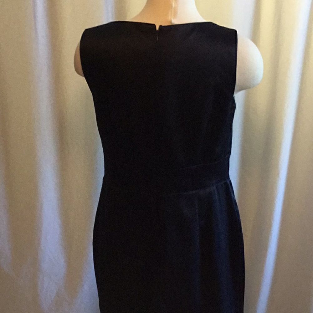 Midnight blue evening dress w/ jeweled waist in 10 - Picture 6 of 8